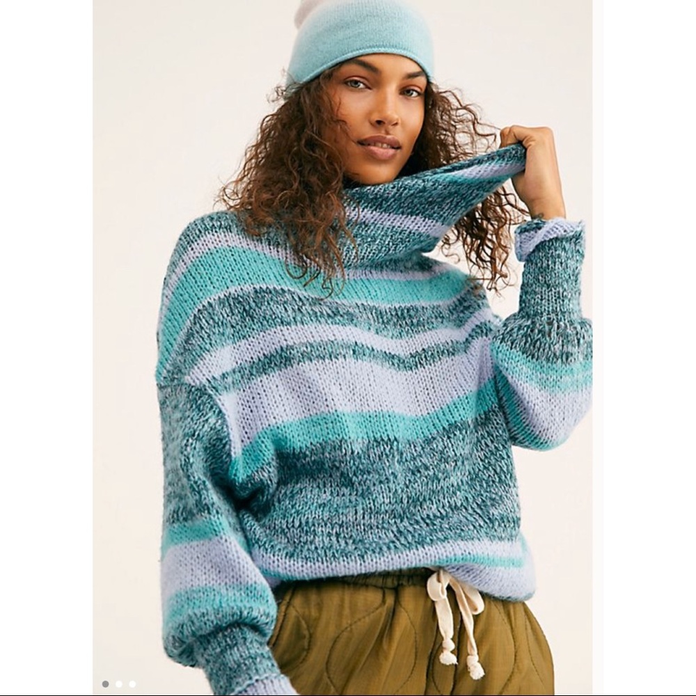 Free People Candy Stripe Knit Tunic - Picture 2 of 8